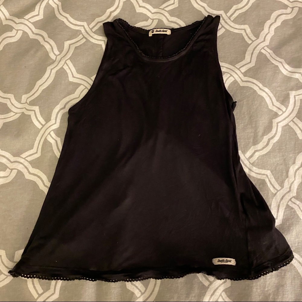 Really cute black tank with open back